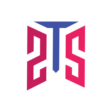 STS polygon logo design vector.