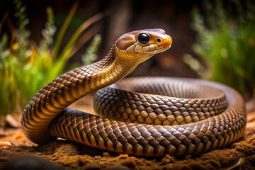 Fototapeta premium Eastern Brown Snake Australia - Long Exposure Wildlife Photography Stock Photo