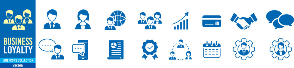 business loyalty icons vector sign