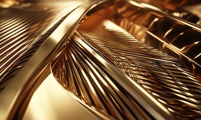 Abstract gold metallic texture, swirling design, background blur, for luxury design