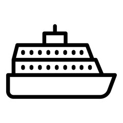 Ship icon. Vector line icon