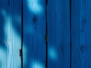 Blue Wood Texture Background from Natural Tree - Old Wooden Panels with Beautiful Patterns

