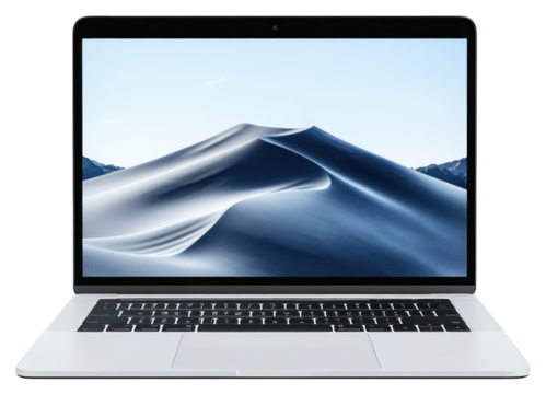 PNG An empty white screen laptop minimalist computer modern.