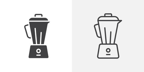 Blender icons. flat and line style set