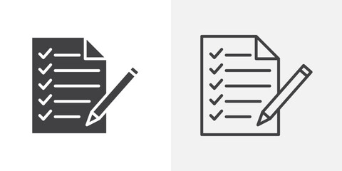 Feedback form icons. flat and line style set