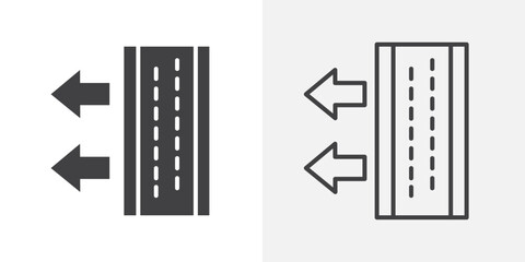 Insulation icons. flat and line style set