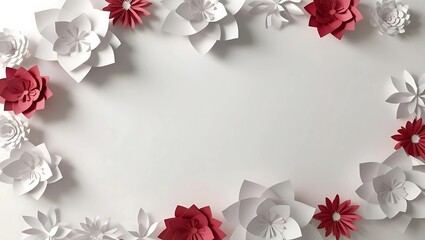 colorful flowers in paper cut illustration for summer sale design on pastel background. seamless looping overlay