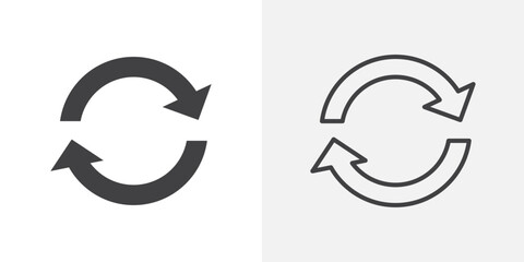 Repeat icons. flat and line style set