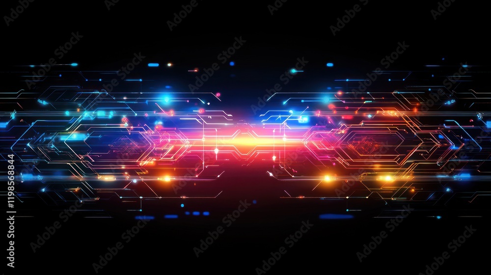 Poster abstract digital network stream