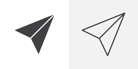 send Message icons. flat and line style set