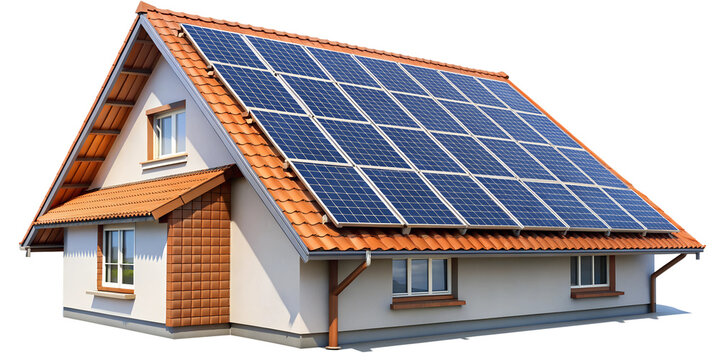 solar panels on a roof