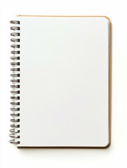 A spiral-bound notebook with a sleek design and blank pages, perfect for writing or sketching, ideal for creatives.