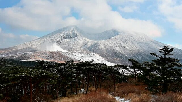 雪の霧島ジオパーク_二湖パノラマ展望