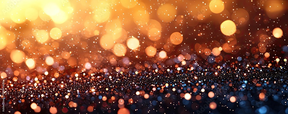 Poster dust pollution concept. a vibrant display of shimmering lights and bokeh, creating a magical atmosph