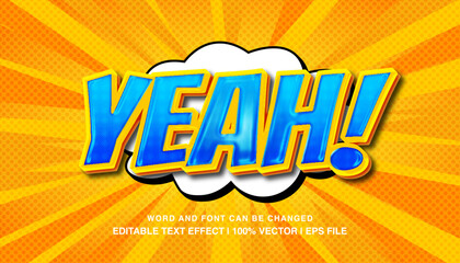 editable yeah comic bold typeface
