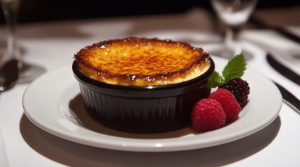 classic with a golden, crispy caramelized top, served in a