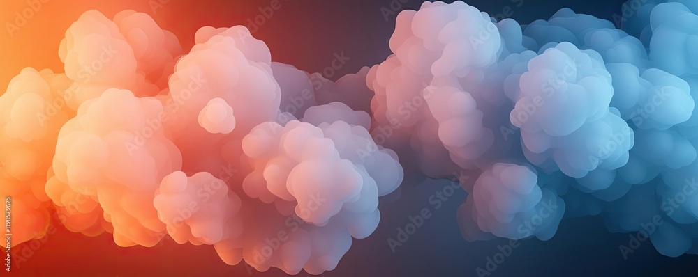 Poster dust pollution concept. colorful clouds blend together, creating a stunning backdrop for any visual 