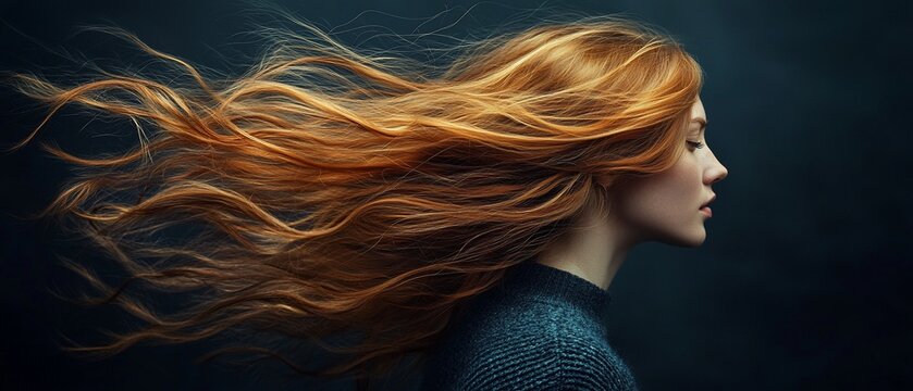A stylized potrait of a model with tousled
