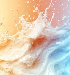 Fototapeta premium Splash of Milk Abstract Digital Concept, Generative AI