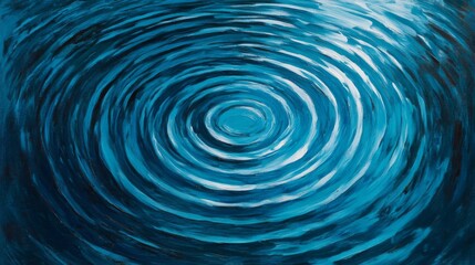 Abstract Blue and White Concentric Circles