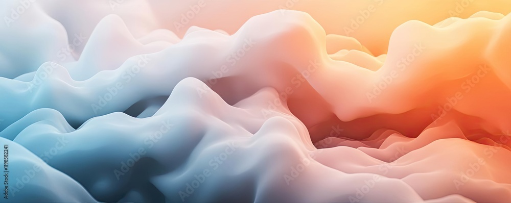 Poster dust pollution idea. abstract waves in vibrant colors blending together, creating a soothing visual 
