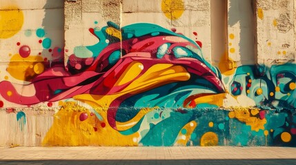 Graffiti-style conceptual street art celebrating self-expression.