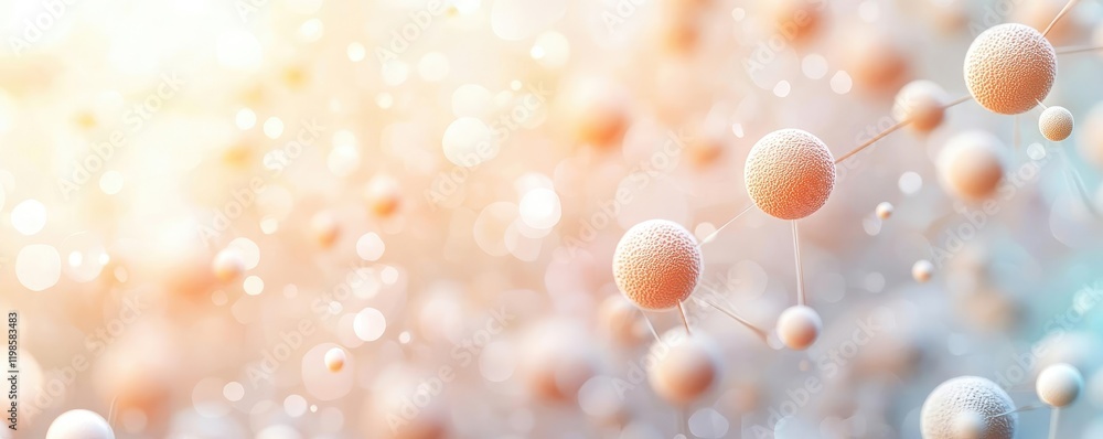 Aufkleber dust pollution idea. abstract representation of molecular structures in a colorful scientific backgr
