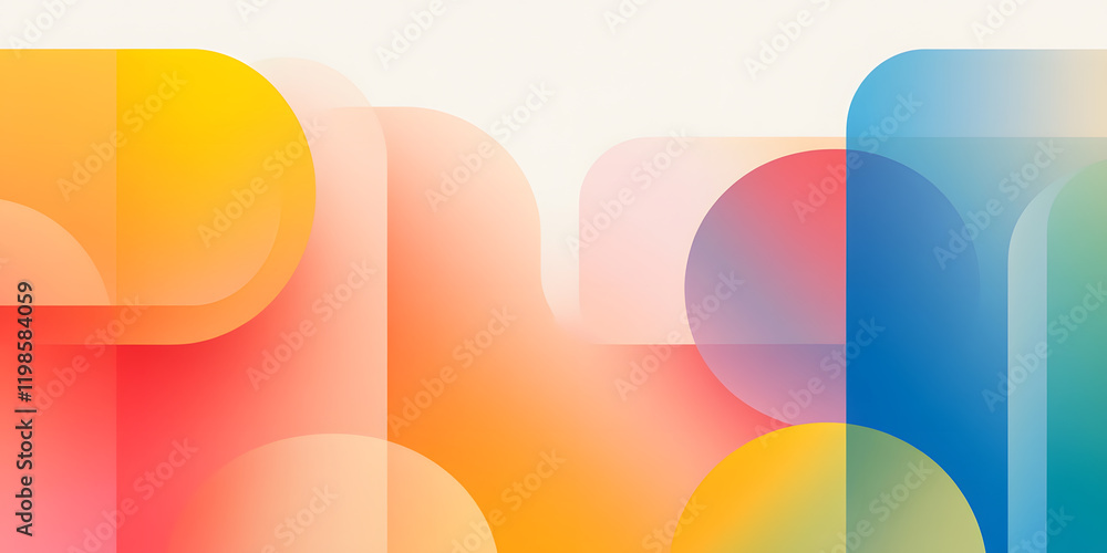 Poster abstract background with overlapping colorful shapes and gradients. perfect for modern designs and p