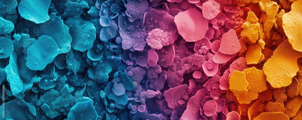 Poster dust pollution idea. colorful abstract pattern of microscopic particles forming a unique design.