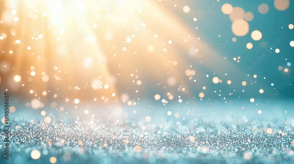 Poster dust pollution idea. a serene background with shimmering light and soft bokeh effects for a calming 