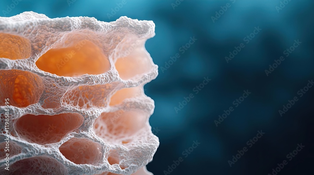 Poster dust pollution concept. a close-up view of a biological structure, showcasing intricate textures and
