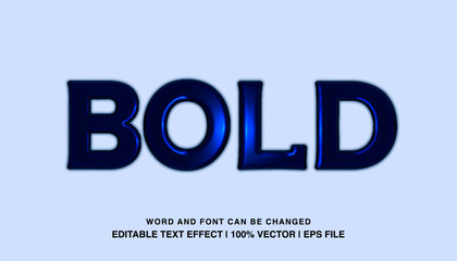 editable text effect bold glossy