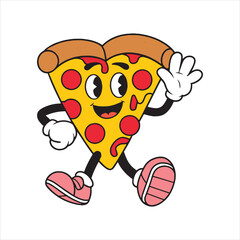 A heart-shaped pizza slice 