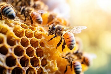 Beekeeper Harvesting Honey From Hive