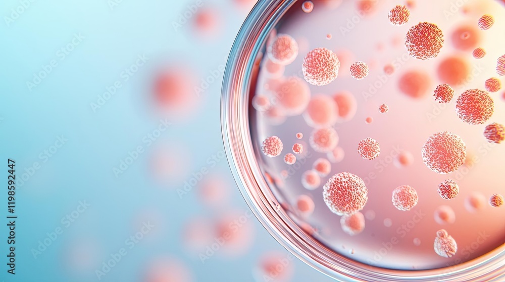 Poster dust pollution idea. close-up view of colorful bubbles in a fluid, creating an abstract scientific b