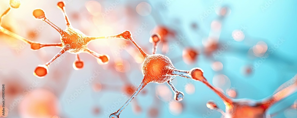 Aufkleber dust pollution idea. close-up view of vibrant cells showcasing intricate molecular structures and co