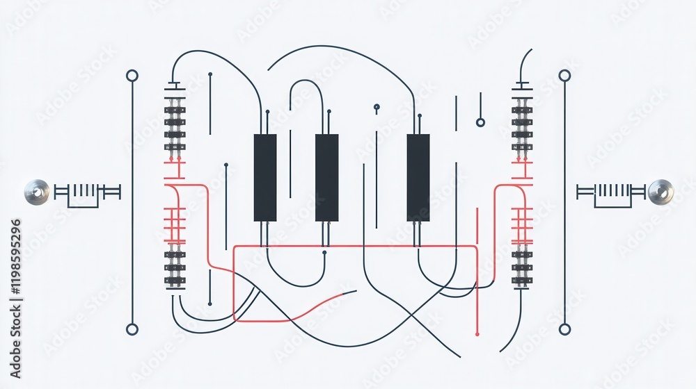 Poster timer circuit in astable mode, showing how