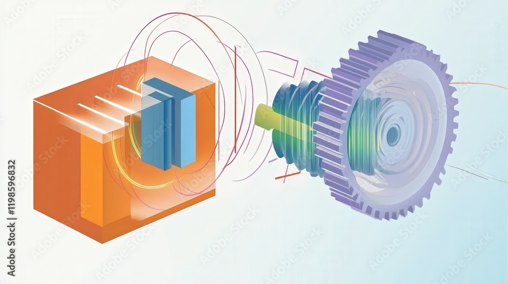 Poster piezoelectric sensor circuit, illustrating how a piezoelectric material generates a voltage when sub