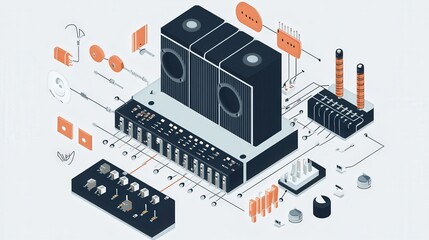 power amplifier circuit, showing how an amplifier boosts the input