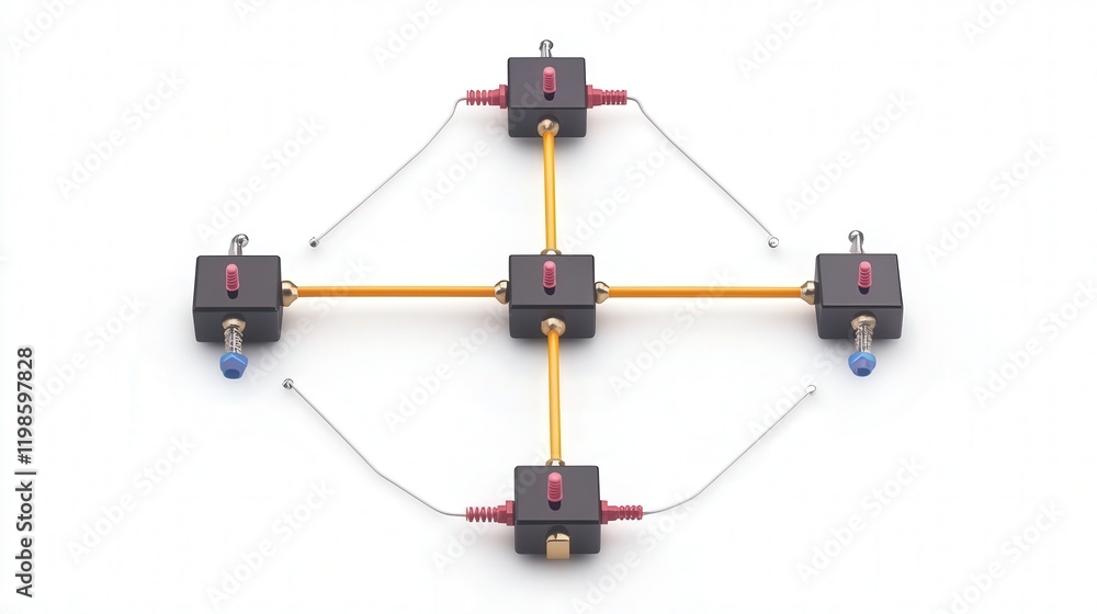 Aufkleber wheatstone bridge circuit, illustrating the use of four resistors in a balanced configuration
