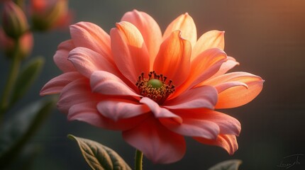 Realistic Flower Blooming Render