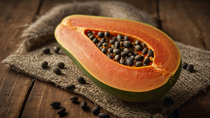 The Tropical Delight: A Slice of Papaya