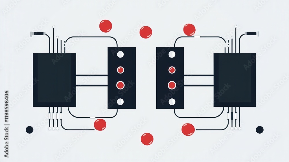 Poster diagram of an op-amp comparator circuit, showing how an operational amplifier compares two input vol