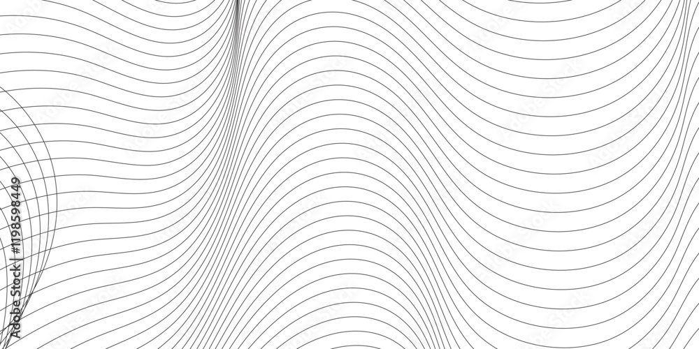Aufkleber technology abstract lines on white background. abstract white blend digital technology flowing wave 
