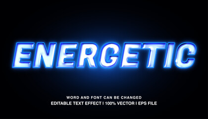 editable text effect energetic neon effect