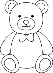 Valentine's Day cute little teddy bear outline.
For celebrating Valentine's Day, wedding or birthday.
Valentine's Day icon element Isolated.