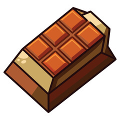 Chocolate Bar Cartoon Icon Illustration
