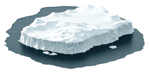 PNG Icy arctic island landscape iceberg environment.