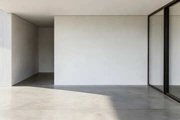 Modern interior space with minimalist design and natural light in a contemporary building