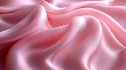 Obraz premium Soft pink fabric draped elegantly to create smooth curves and waves in beautiful natural light